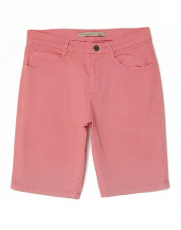 Zara Mens Casual Shorts EU 38 Small W30 Pink
