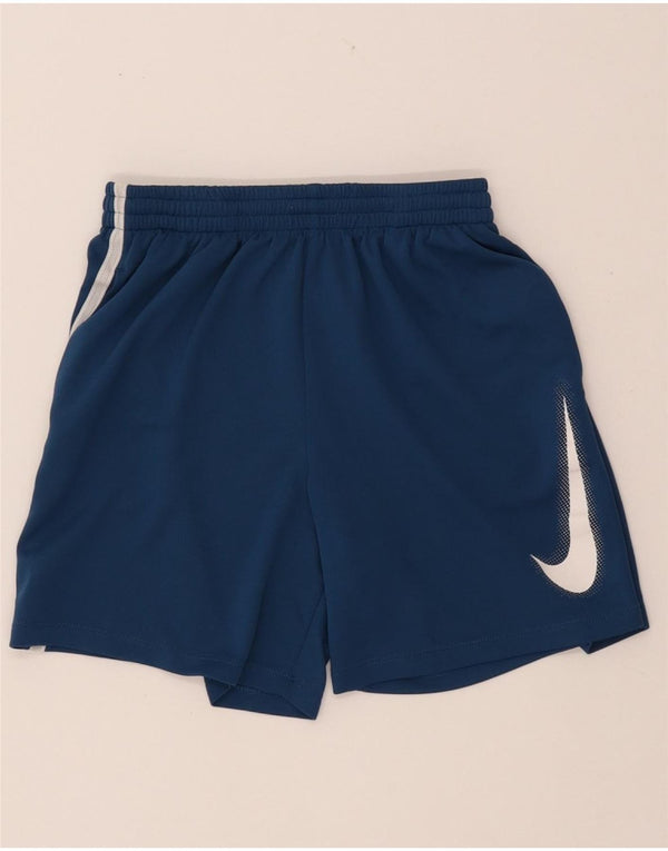 NIKE Dri Fit sportsshorts til piger 12-13 år Stor marineblå farveblok