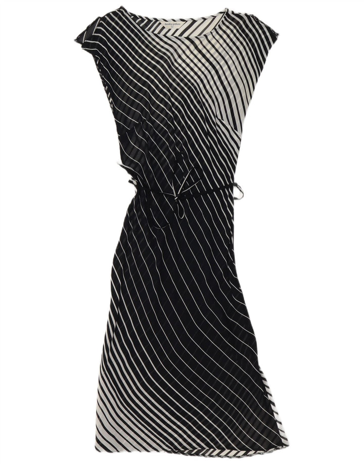 Dorothy Perkins Dame Ærmeløs Basic Kjole UK 12 Medium Sort Stribet