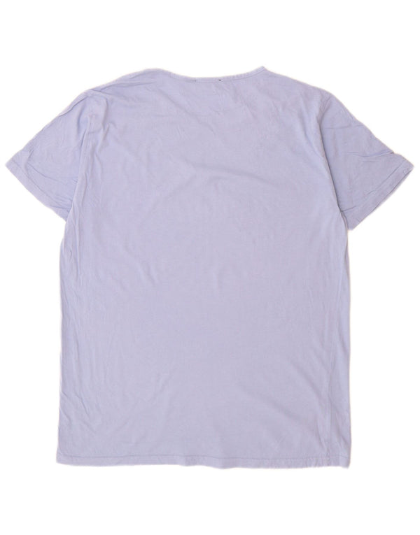 Calvin Klein Herre Grafisk T-Shirt Top 2XL Blå Bomuld