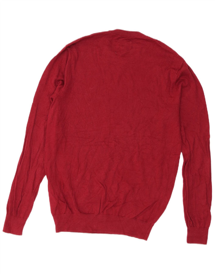Jack Wills Herre Regular Fit Crew Neck Jumper Sweater Medium Rød Bomuld