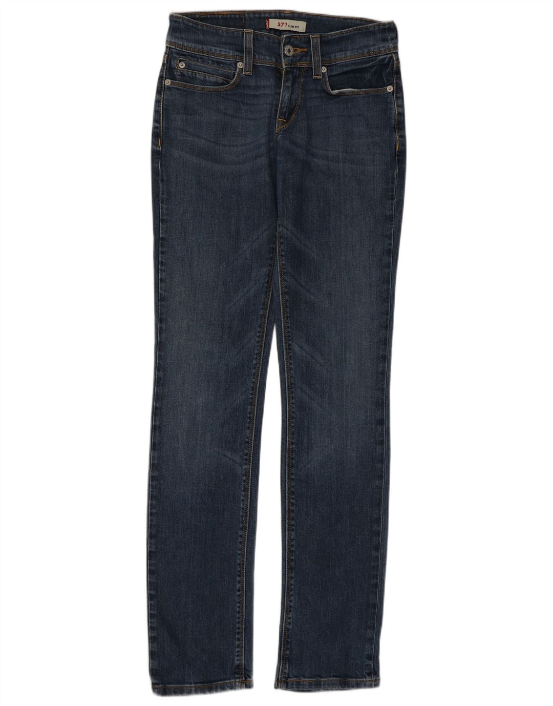 Levi's Dame 571 Slim Jeans W27 L34 Blå Bomuld