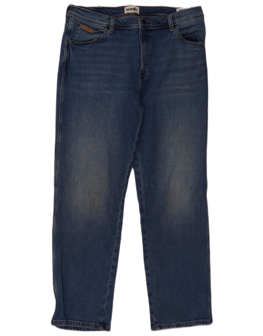Wrangler Herre Texas Straight Jeans W36 L32 Blå Bomuld