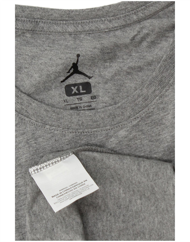 Jordan Herre grafisk T-shirt top XL grå bomuld