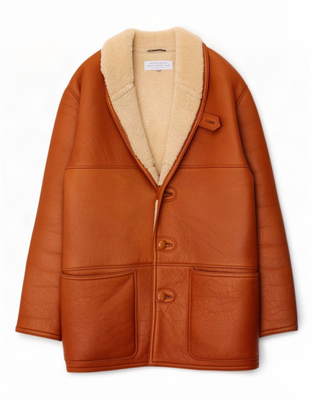 Lamatta Herre Shearling Jacket UK 40 Large Brown