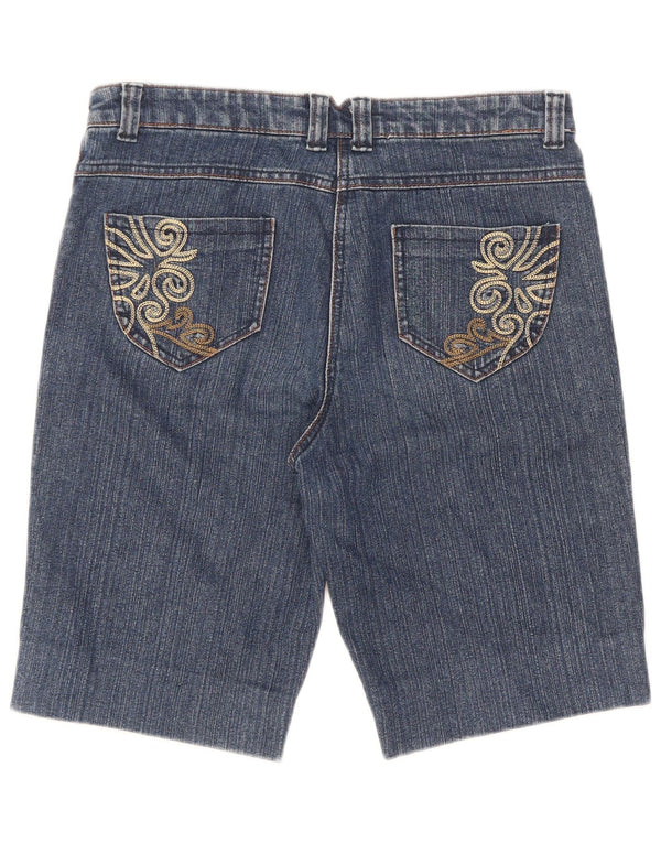 M&Co Dame denim Shorts UK 12 Medium W32 Blå Bomuld
