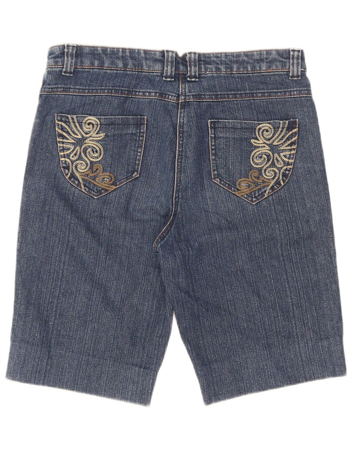 M&Co Dame denim Shorts UK 12 Medium W32 Blå Bomuld