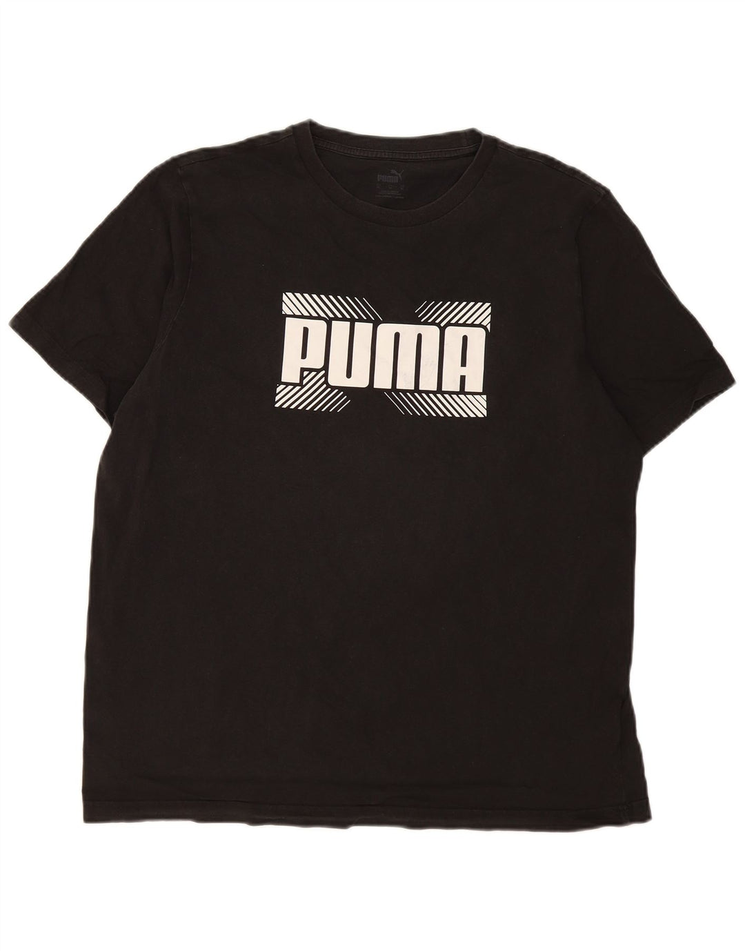 Puma Herre Grafisk T-Shirt Top XL Sort Bomuld