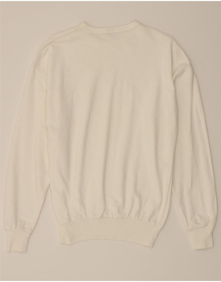 ELLESSE Mens Sweatshirt Jumper Small White Cotton Vintage Ellesse and Second-Hand Ellesse from Messina Hembry 