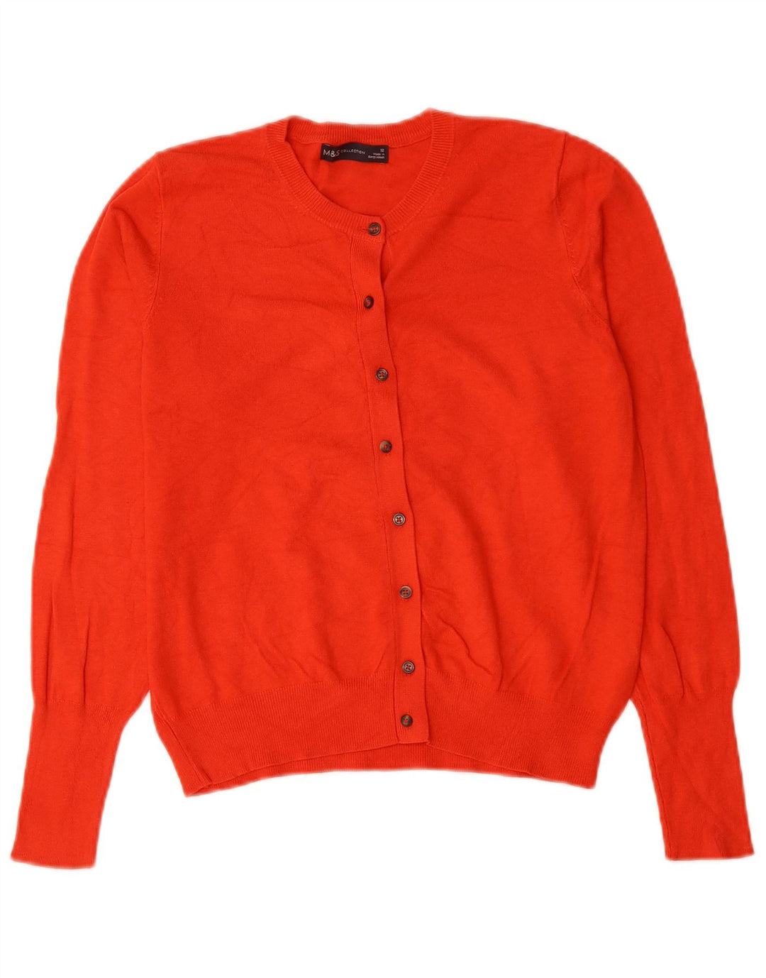 Marks & Spencer Dame Crop Cardigan Sweater UK 12 Medium Red
