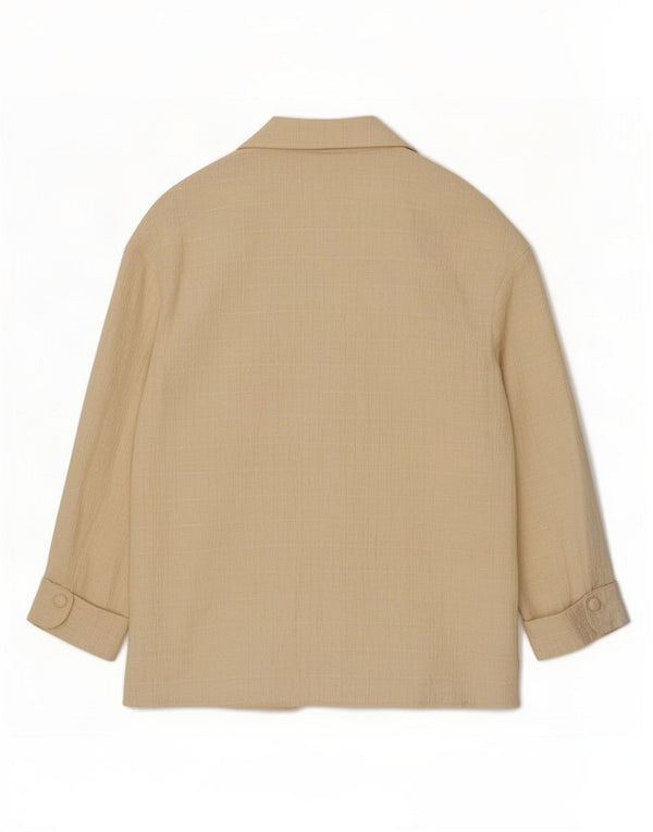 Zara Dame Oversized Double Breasted Blazer Jacket UK 10 Small Beige