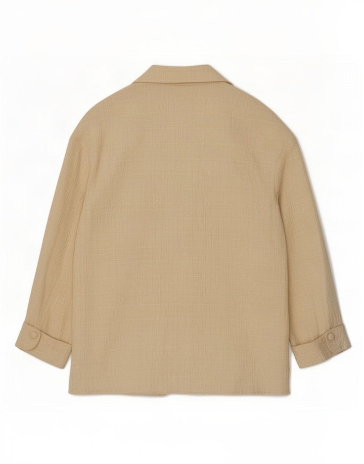 Zara Dame Oversized Double Breasted Blazer Jacket UK 10 Small Beige