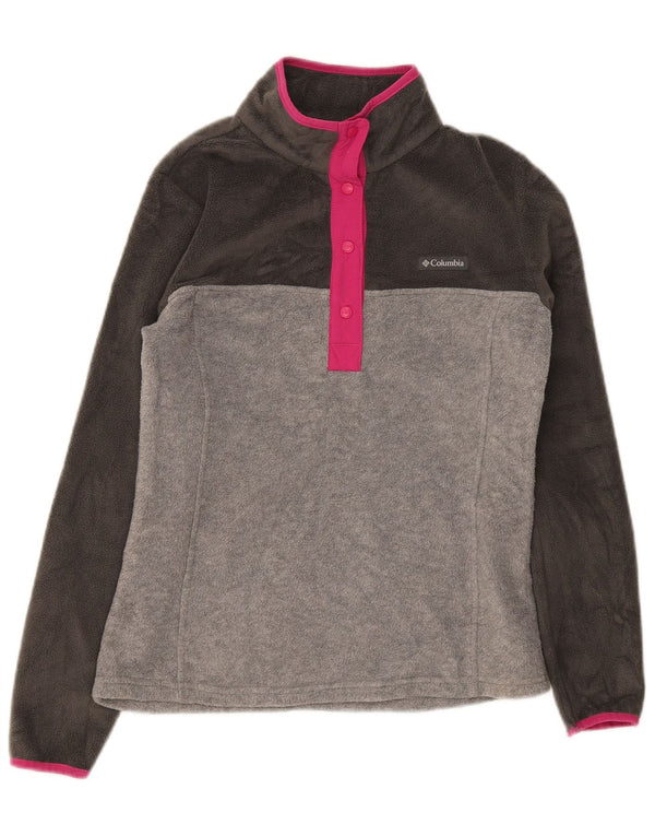 Columbia Dame Fleece Jumper UK 10 Small Grey Colourblock Sports