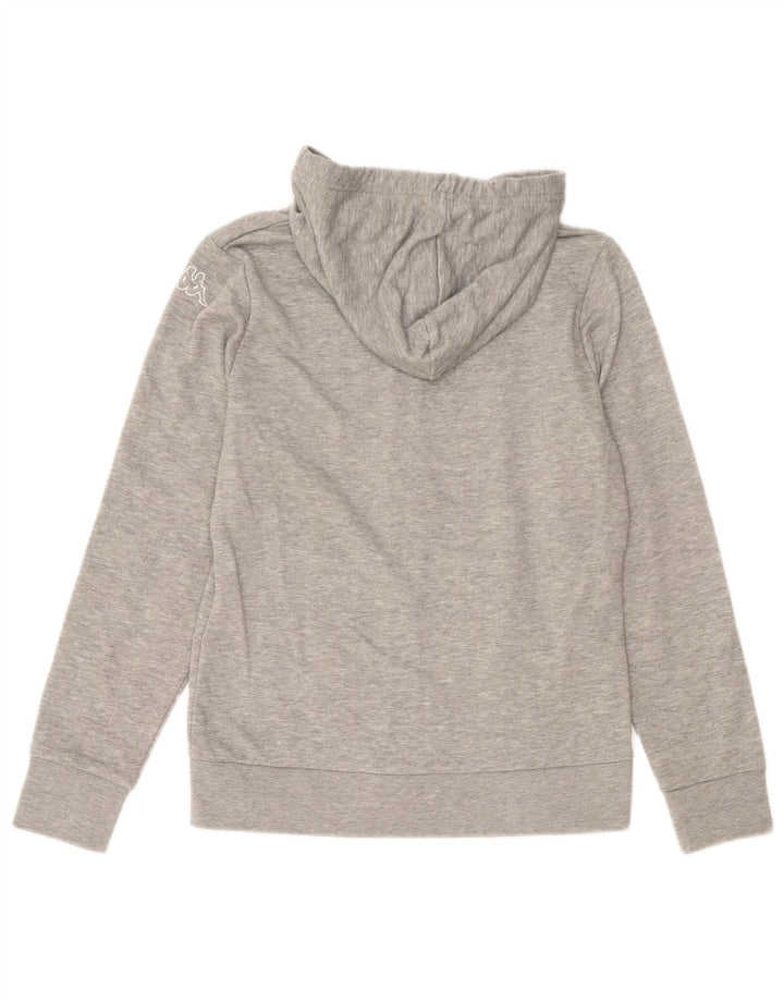 Kappa hættetrøje med lynlås til kvinder UK 12 Medium Grey Flecked Polyester