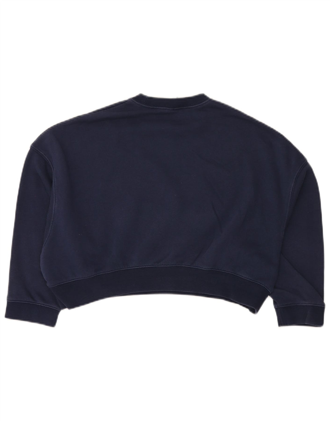NIKE Girls Crop Oversized Sweatshirt Jumper 10-11 år Medium Navyblå