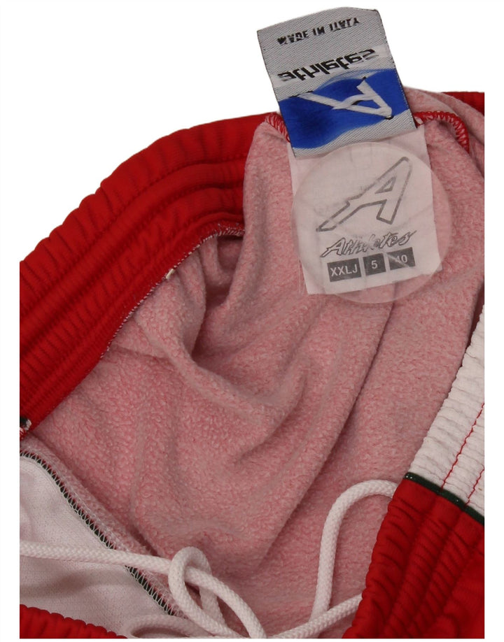 Vintage træningsdragt bukser til kvinder IT 40 Small Red Colourblock Polyester