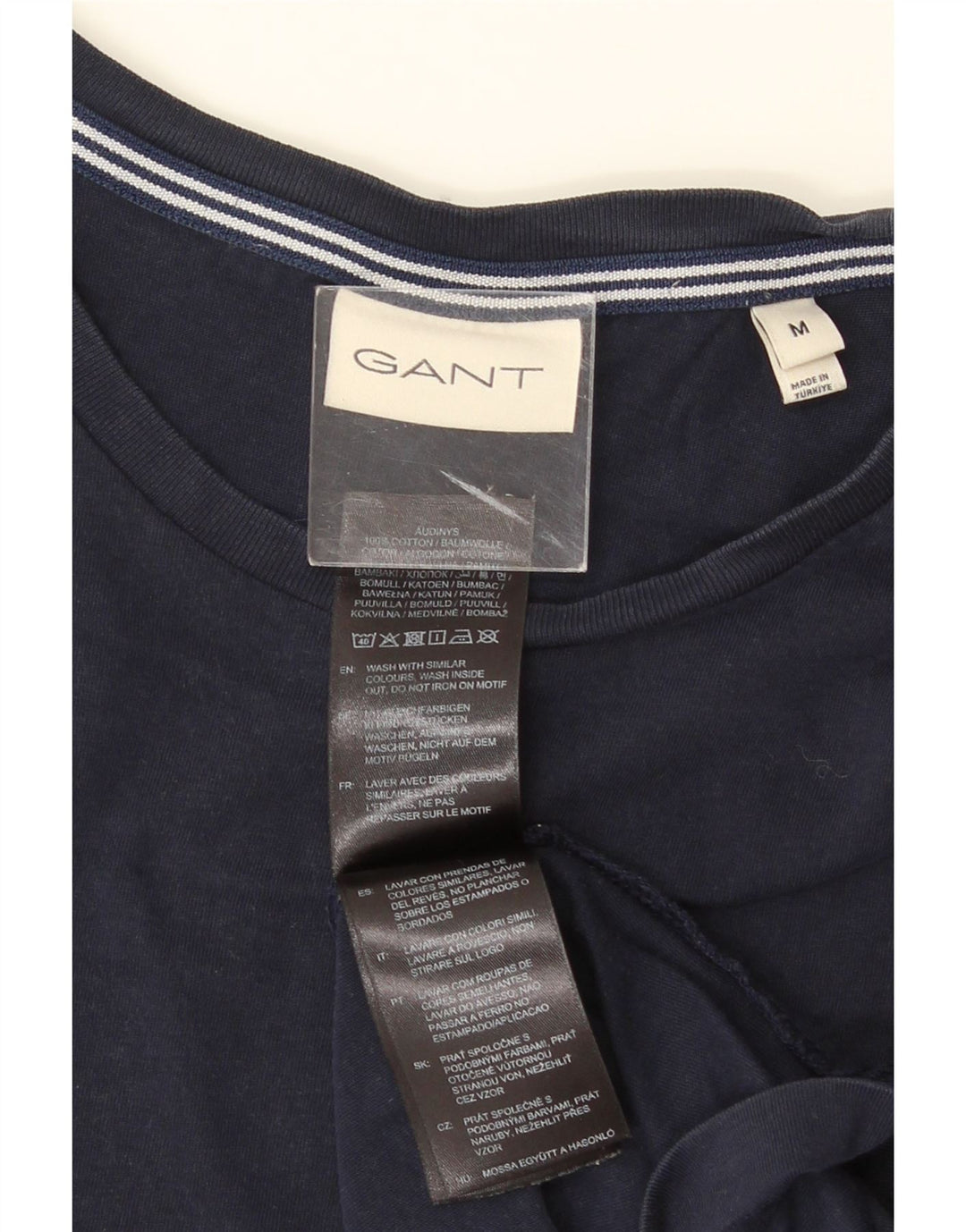 GANT Herre T-shirt Top Medium Marineblå Bomuld