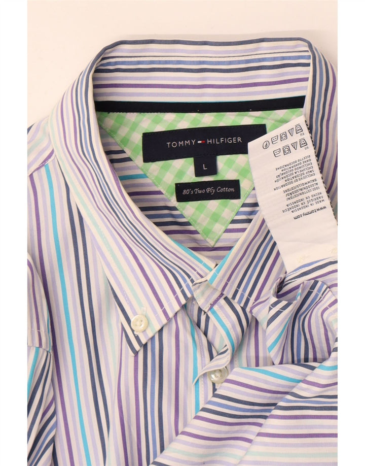 Tommy Hilfiger Herreskjorte Stor blåstribet bomuld