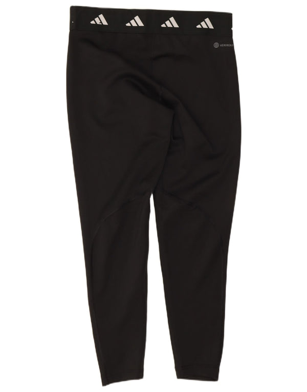 Adidas Dame Aeroready Grafiske Leggings UK 16/18 Large Black Polyester
