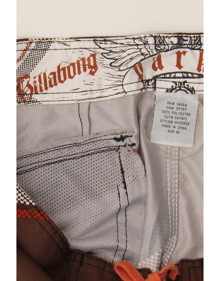 Billabong Herre grafiske svømmeshorts store brune plaid polyester