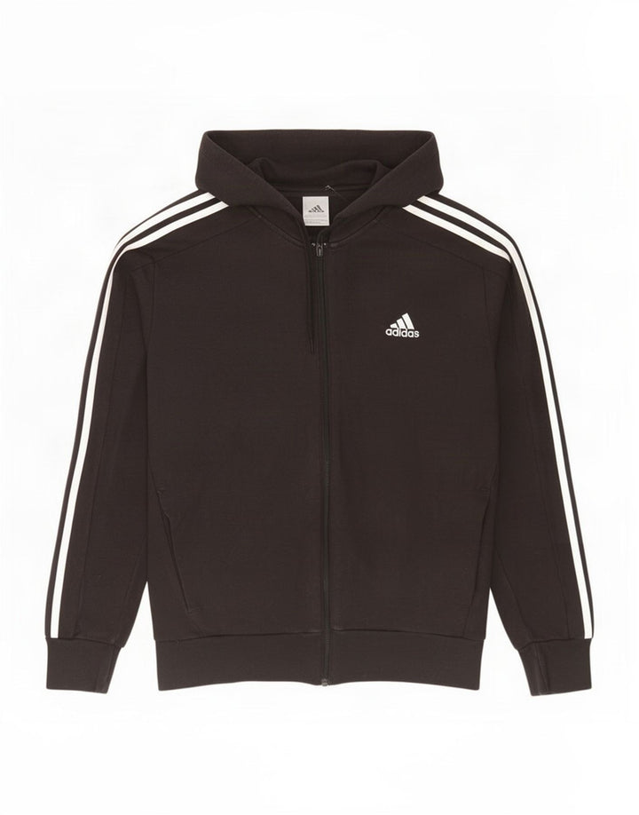 Adidas Hættetrøje med lynlås til mænd mellem sort bomuld