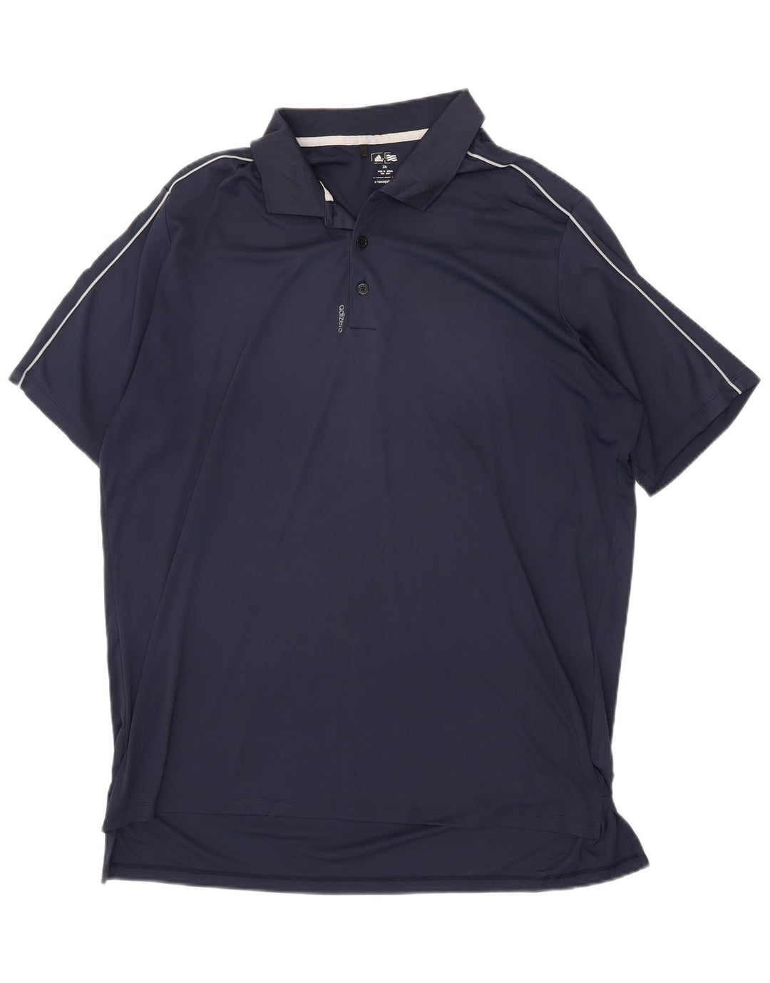 ADIDAS Mens Adizero Polo Shirt 2XL Navy Blue Polyester
