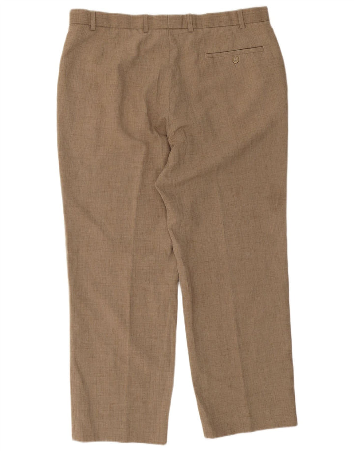 Marks & Spencer Straight Suit Bukser til mænd W38 L27 Beige Polyester