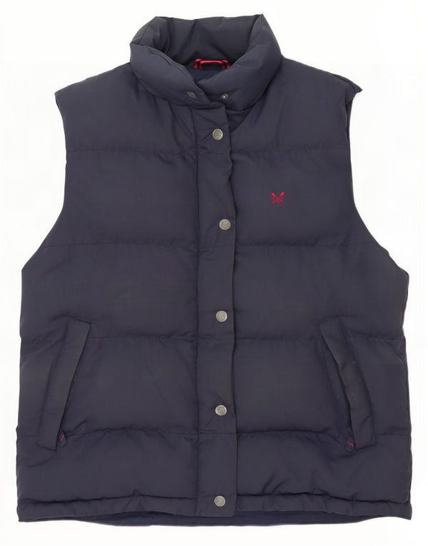 Besætningstøj Dame Polstret Gilet UK 12 Medium Navy Blue Polyester