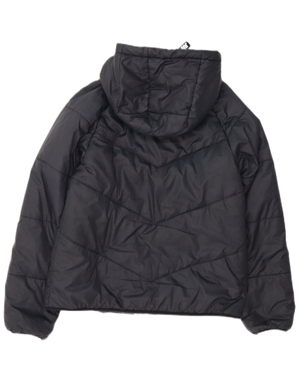 Nike Dame Hætte Oversized Polstret Jakke UK 10 Lille Sort Polyester