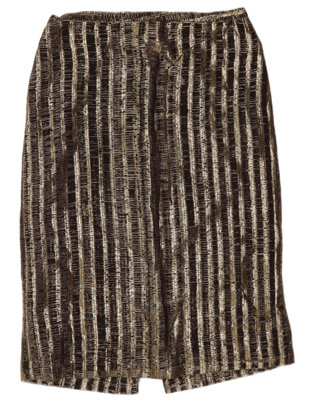 Vintage kvinders 2-delt nederdelsæt UK 14 Medium W29 Brun stribet