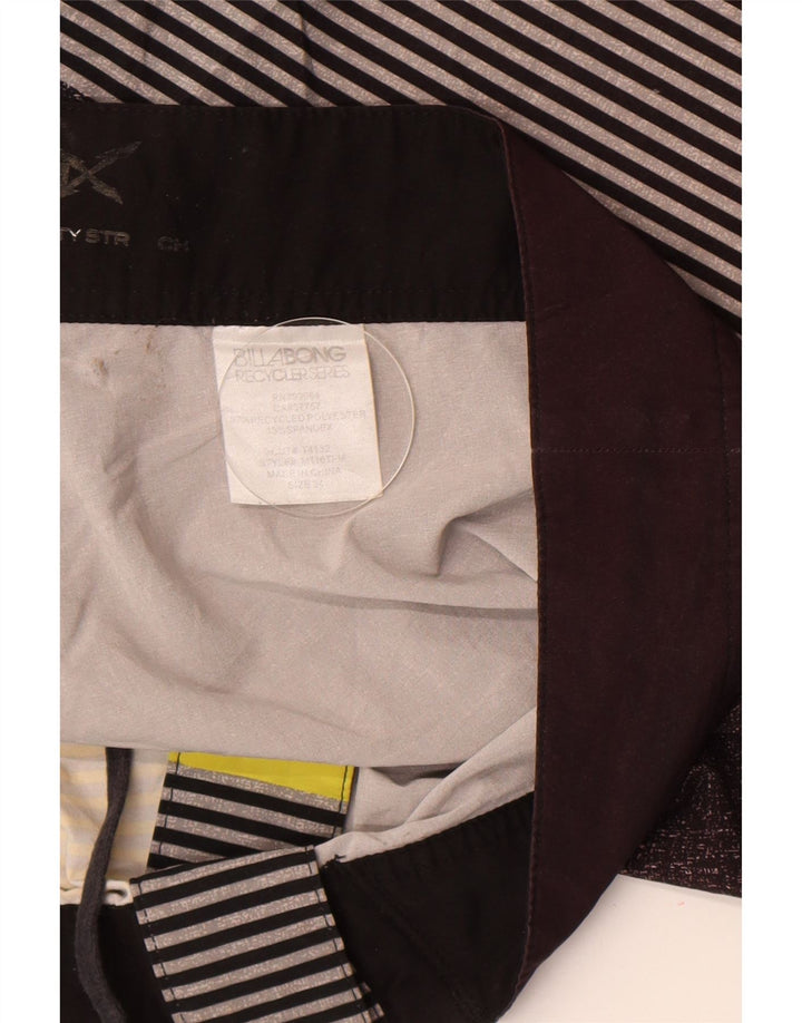 Billabong Badeshorts til mænd, store gråstribede polyester