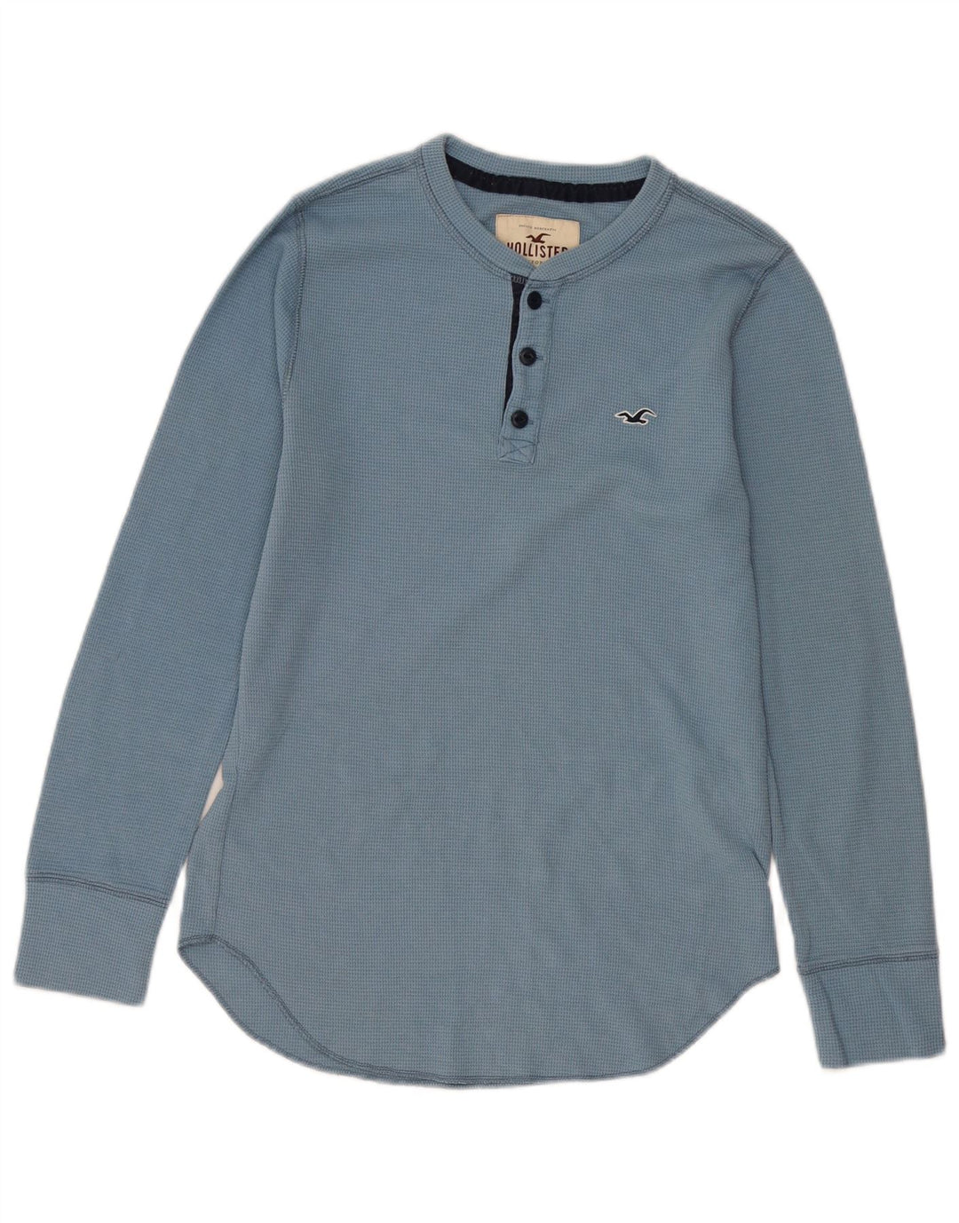 Hollister Herre Top Langærmet Lille Blå Bomuld