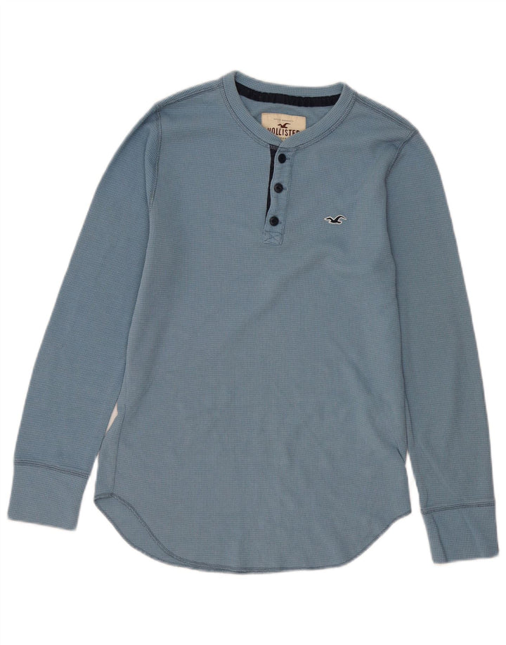 Hollister Herre Top Langærmet Lille Blå Bomuld