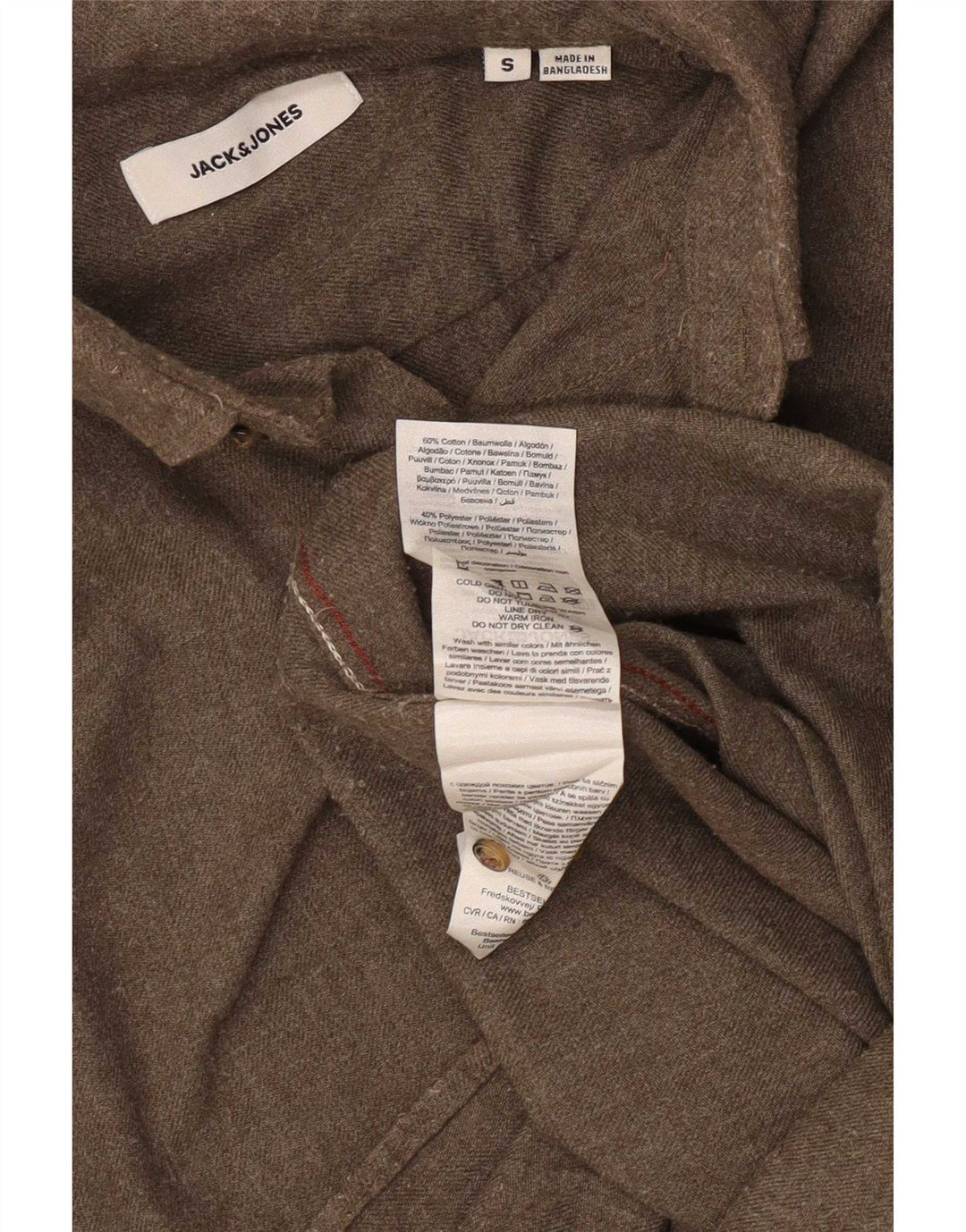Jack & Jones Herre Flannel Shirt Lille Khaki Bomuld