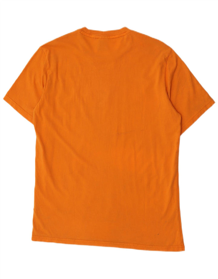 Champion Herre Grafisk T-Shirt Top Stor Orange Bomuld