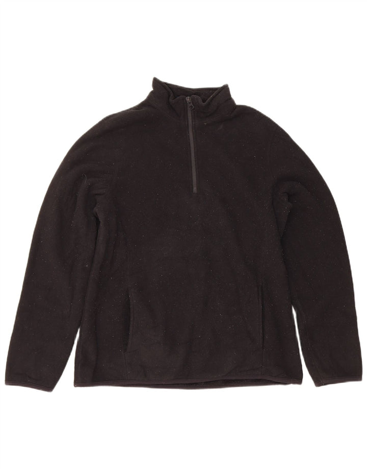 Eddie Bauer Dame Fleece Jumper med lynlås DK 12 Medium Sort Polyester