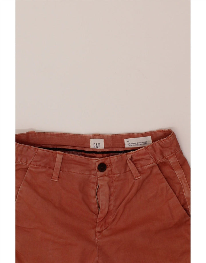 GAP Womens Chino Shorts US 00 2XS W26 Red Cotton Vintage Gap and Second-Hand Gap from Messina Hembry 