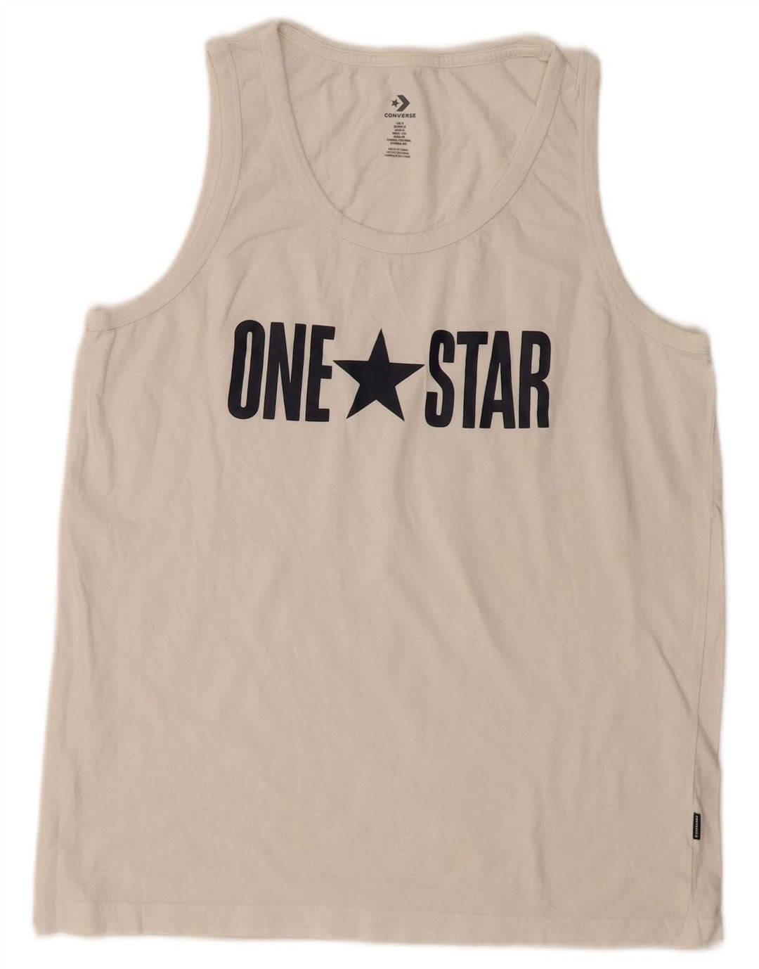 Converse Grafisk Vest Top UK 10 Small White