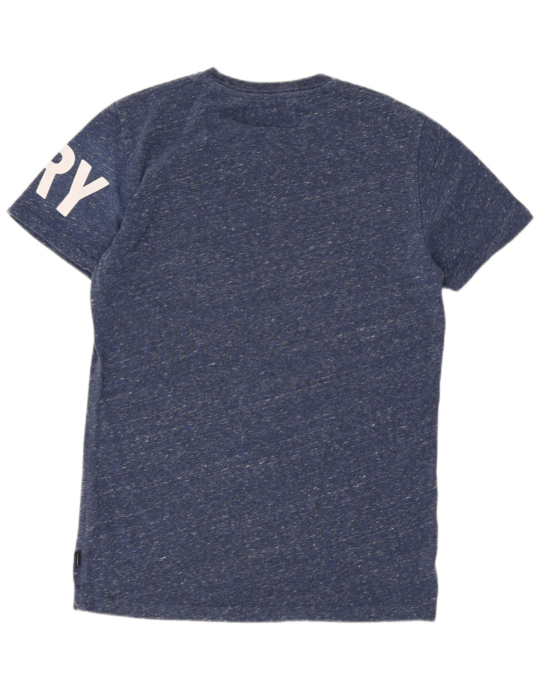 Superdry Grafisk T-shirt top til mænd, lille marineblå flækket polyester