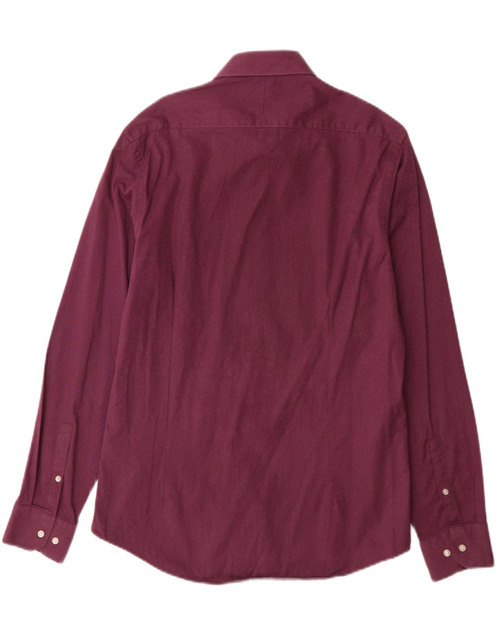 FRENCH CONNECTION Mens Shirt Size 16 Large Burgundy Spotted Cotton Vintage French Connection and Second-Hand French Connection from Messina Hembry 