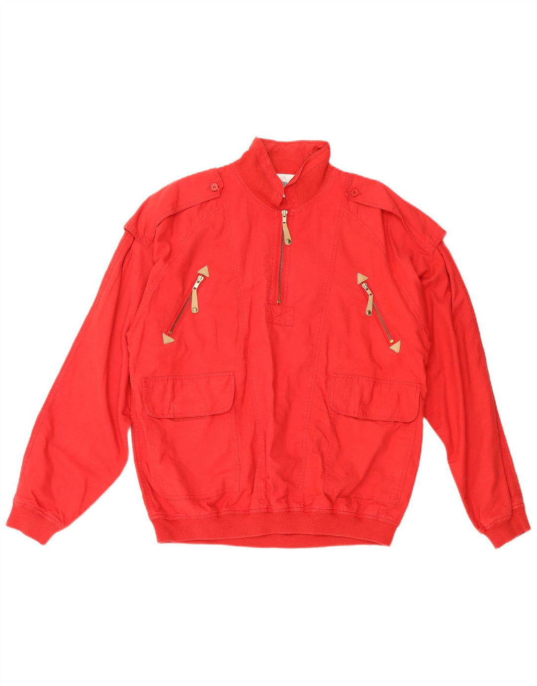 C&A Herre New Fast Military Anorak Jacket EU 48/50 Medium Red Cotton