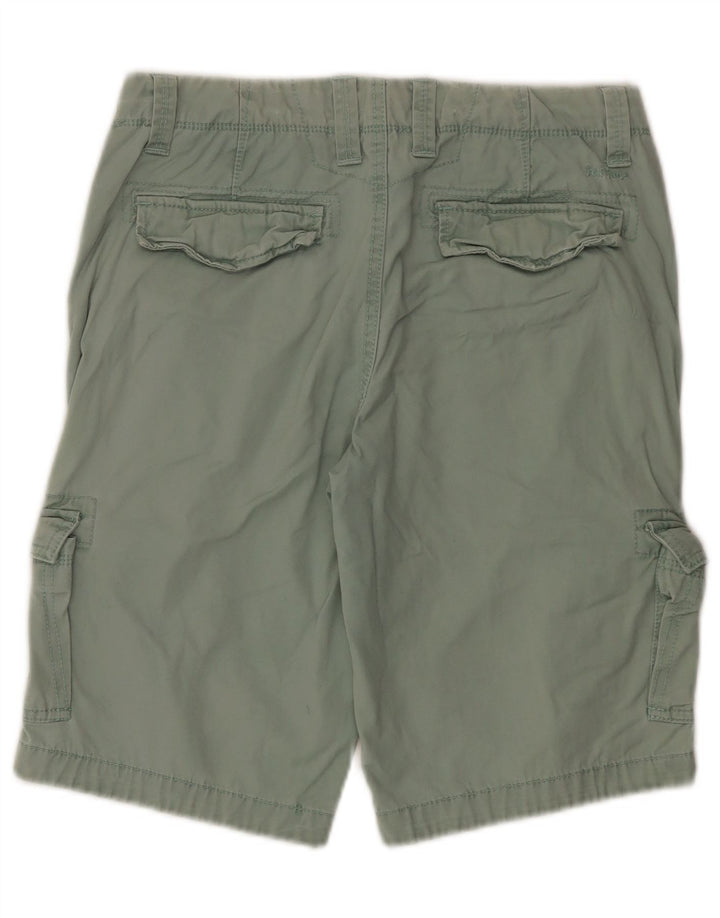 Fat Face Dame Cargo Shorts UK 10 Small W30 Green Cotton