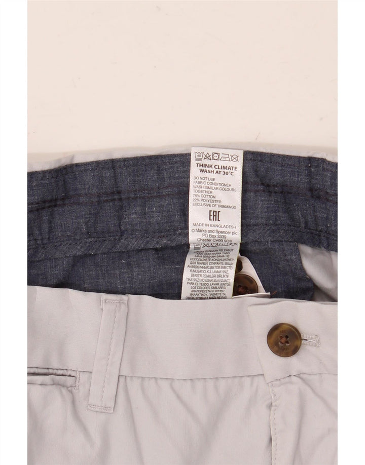 Marks & Spencer Chino Shorts til mænd W36 Large Grå Bomuld