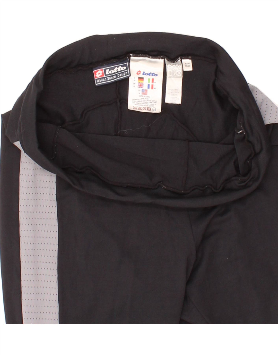 LOTTO Womens Capri Tracksuit Trousers Uk 12 Medium Black Colourblock Vintage Lotto and Second-Hand Lotto from Messina Hembry 