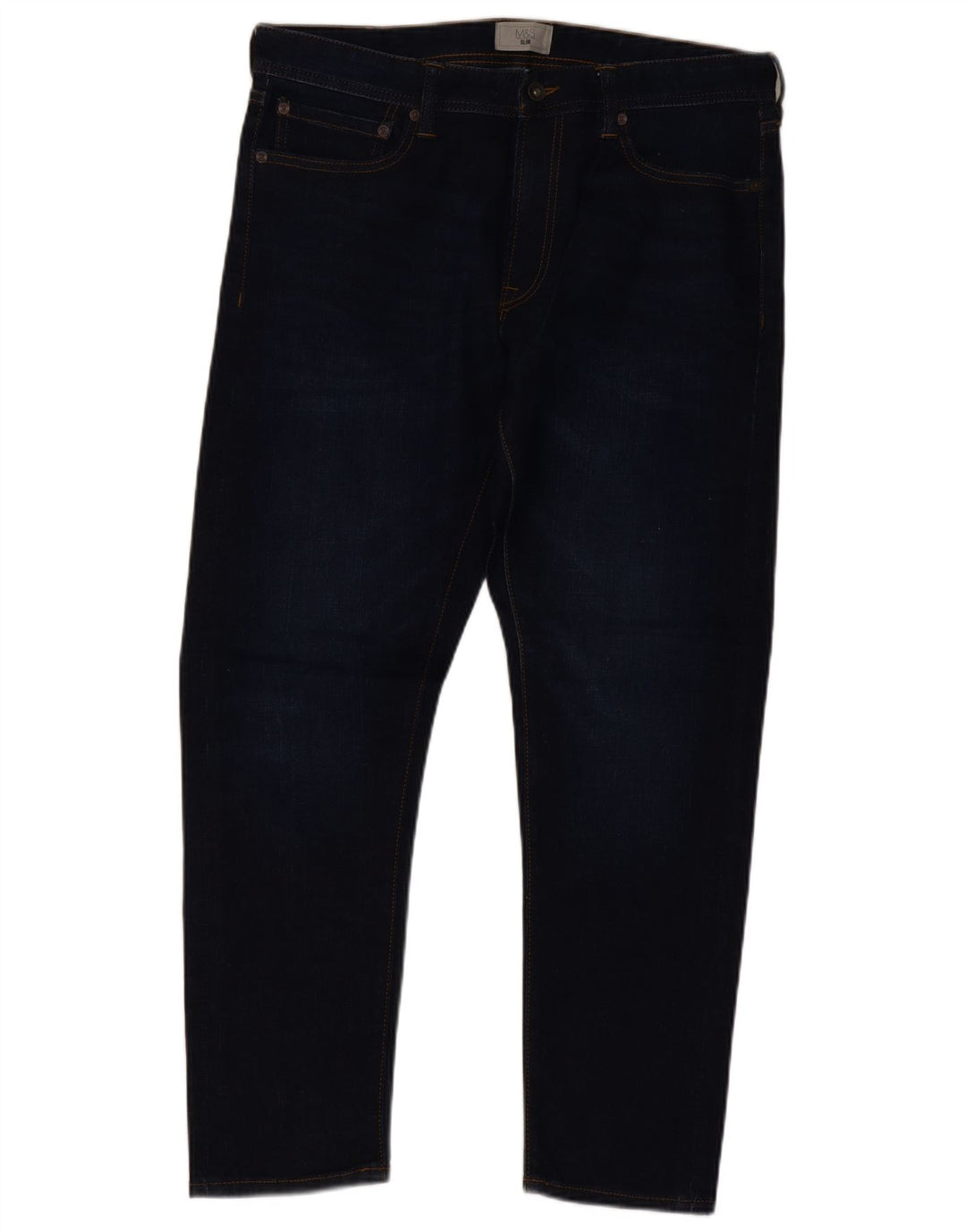 Marks & Spencer Herre Slim Jeans W34 L29 Marineblå Bomuld