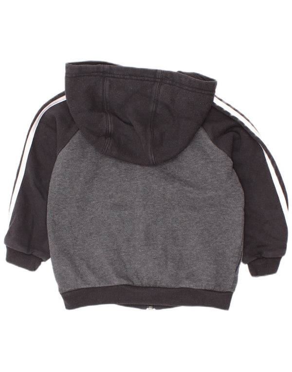 Adidas Baby Boys Hættetrøje med lynlås 12-18 måneder Grå Colourblock Bomuld