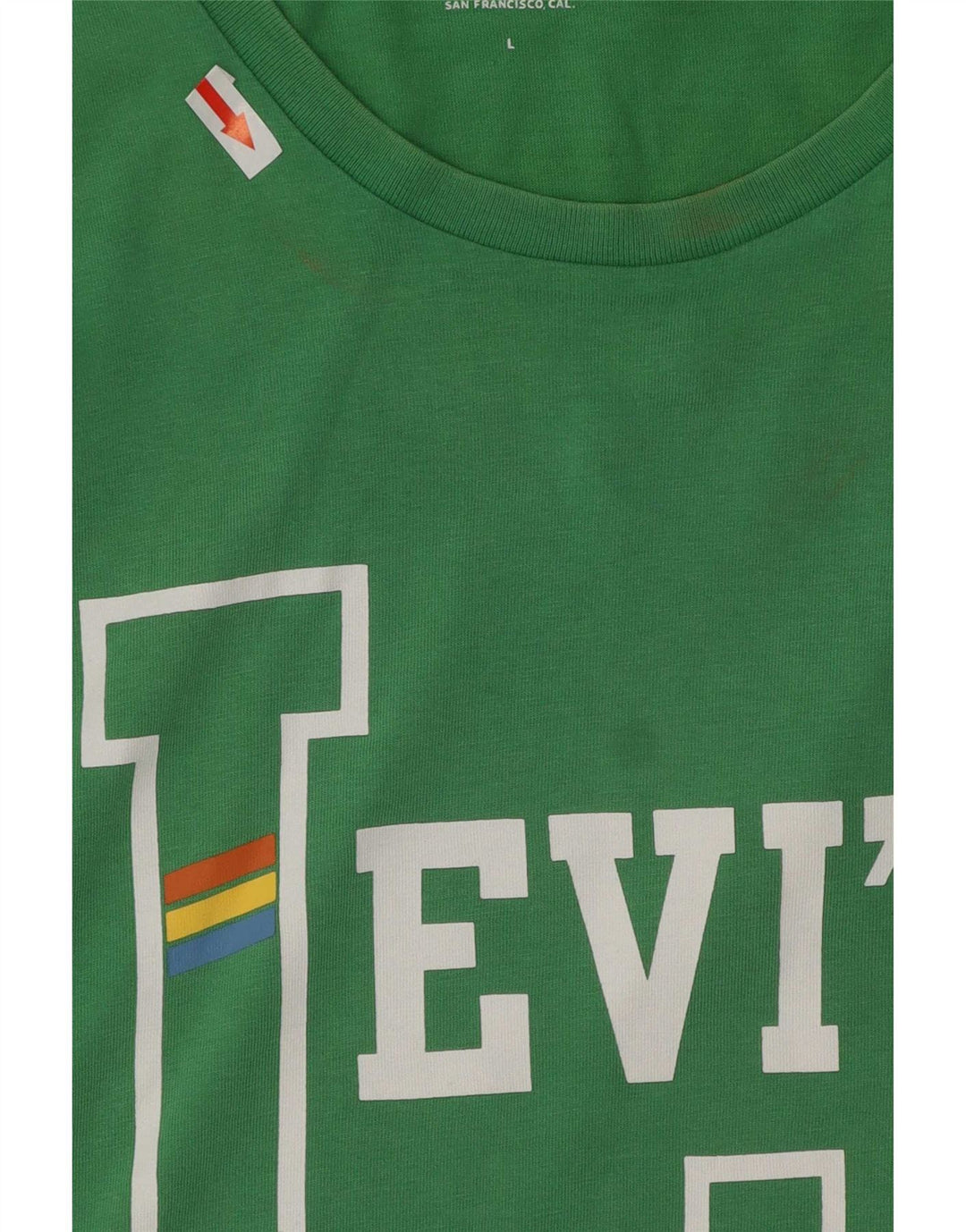 Levi's Herre grafisk T-shirt Top Stor grøn bomuld