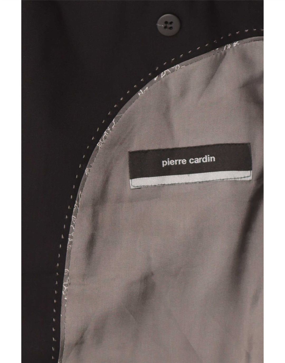 Pierre Cardin Herre 2-knaps blazerjakke UK 38 Medium Sort Uld