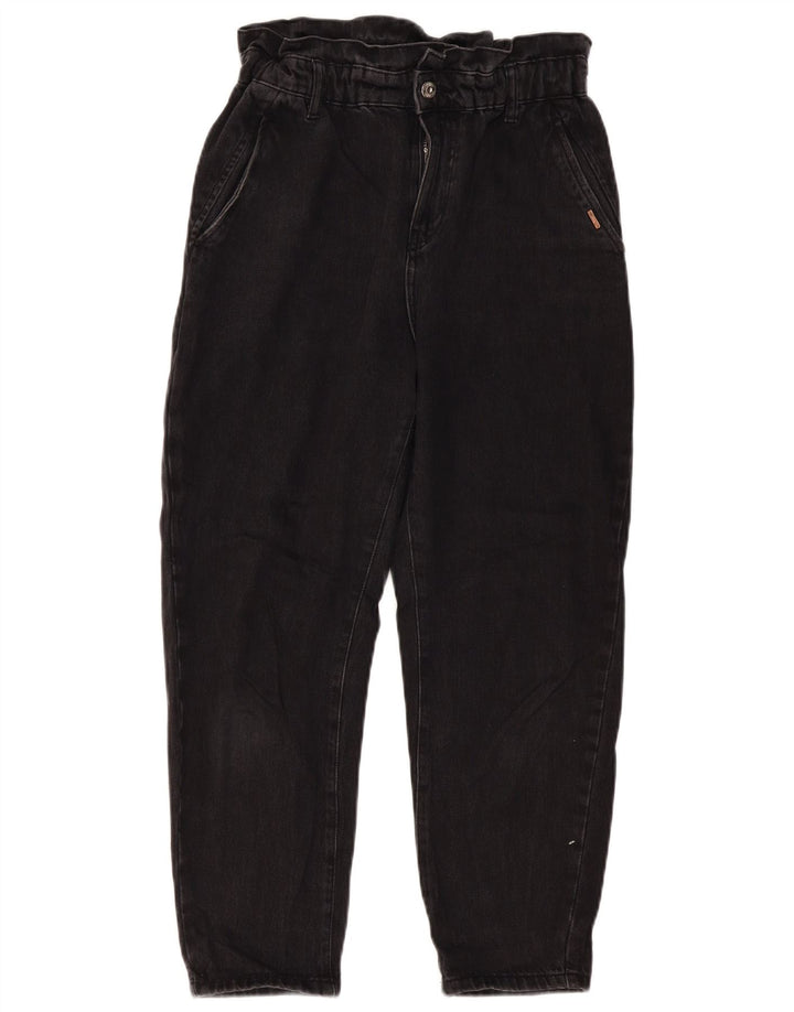 ZARA højtaljede koniske jeans til kvinder EU 36 XS W26 L24 sort bomuld