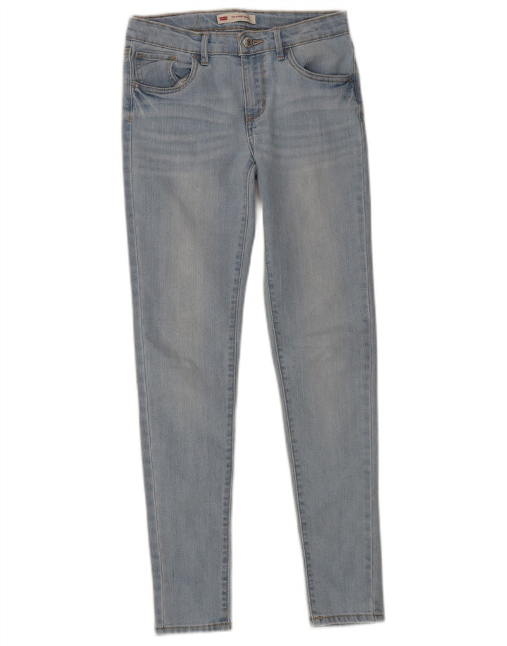 LEVI'S Girls 710 Super Skinny Jeans 11-12 år W28 L27 Blå Bomuld